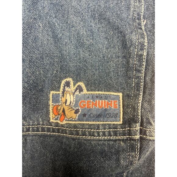 Vintage 90 Disney Mickey Mouse & Friends Embroidered Overalls & Shirt 2T - Picture 4 of 13